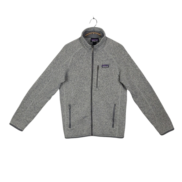 Patagonia Men's S Better Sweater Gray Grey Stone Outdoors Full Zip - Picture 2 of 16